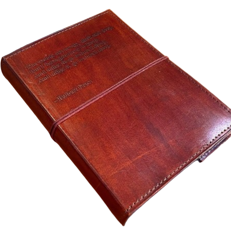 Refillable Leather Journal "Before I Sleep"