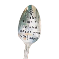 Vintage Stamped Spoon "Take Time"