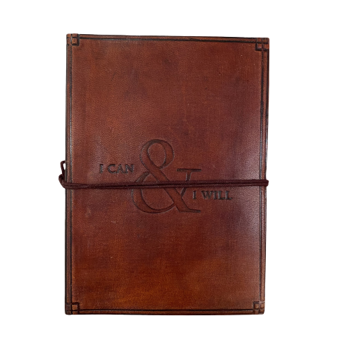 Leather Journal "I Can & I Will"
