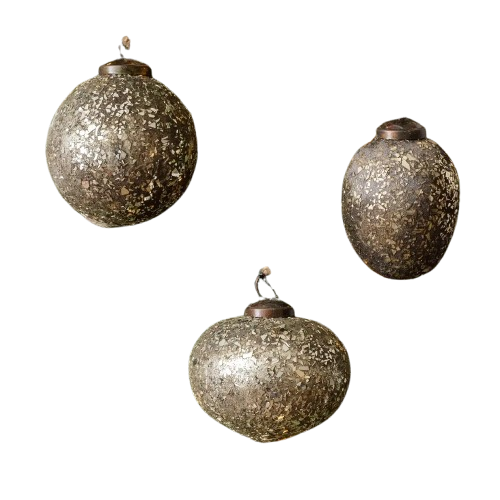 Crushed Glass Ornament, champange