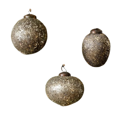 Crushed Glass Ornament, champange