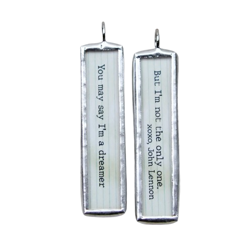 Literary Quote Necklace - You May Say I'm A Dreamer