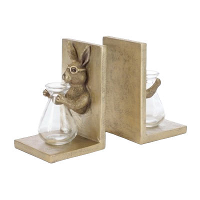 Rabbit Vase Bookends