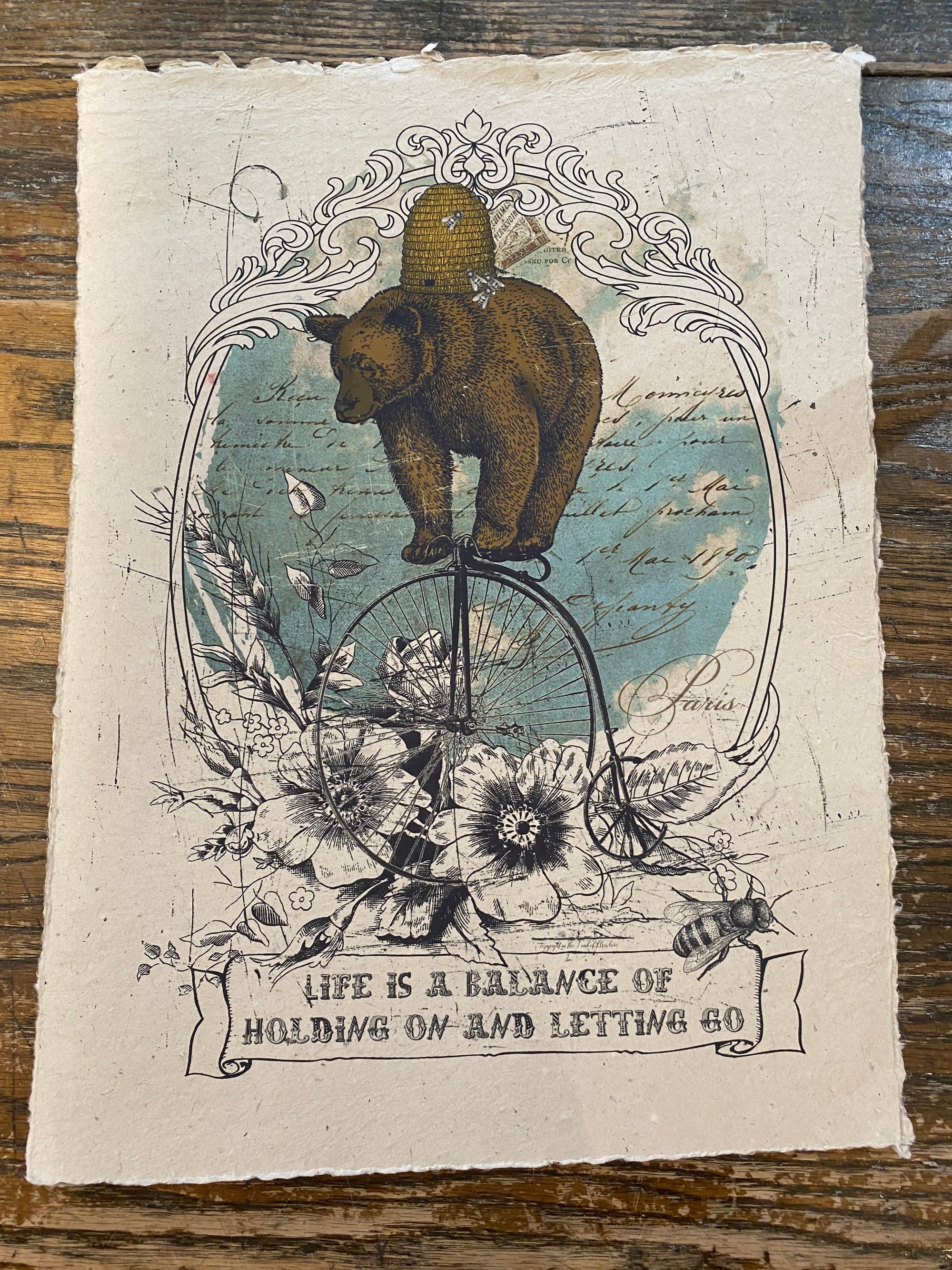 12x16 Artisan Paper Print, life is a balance