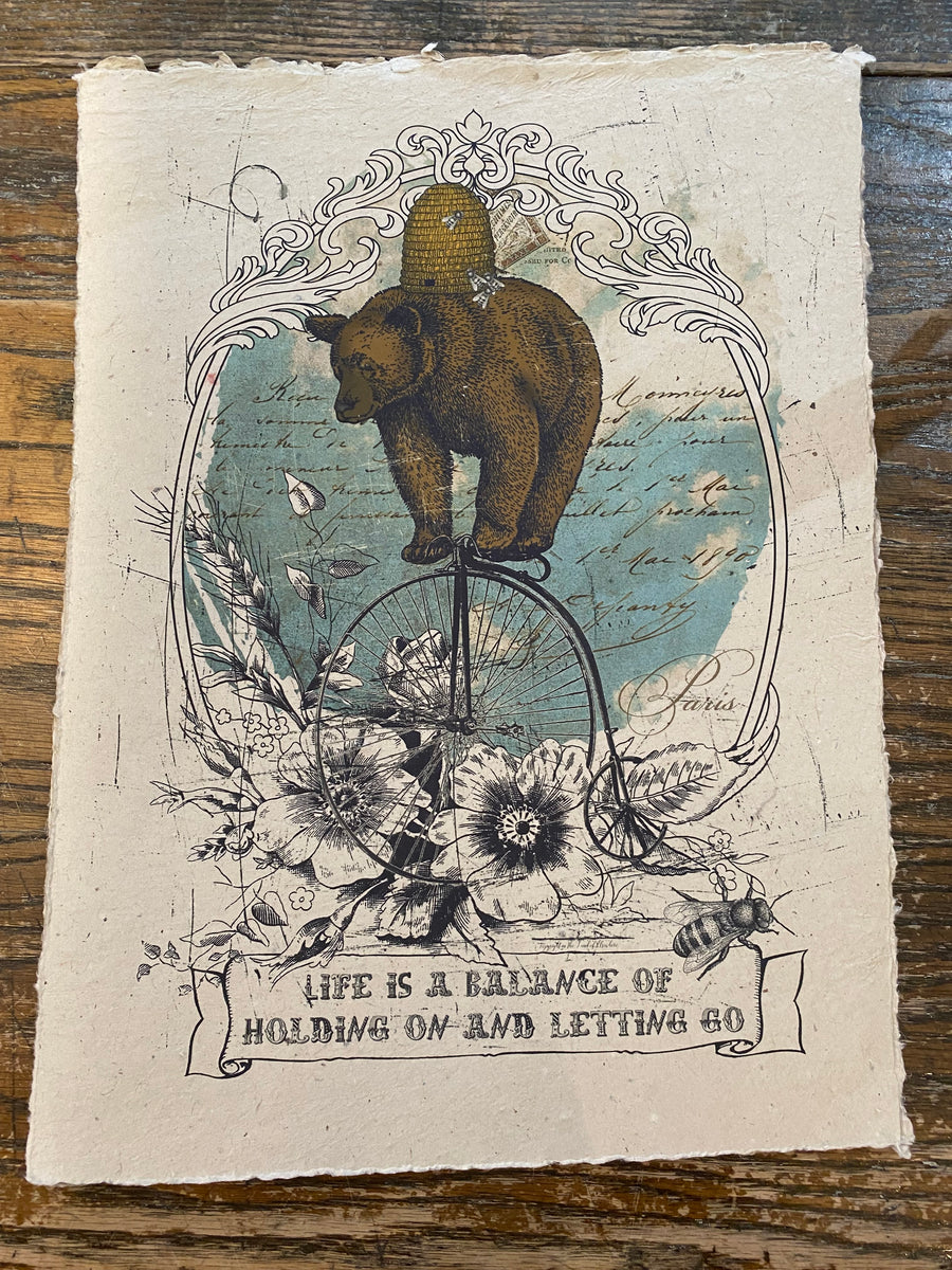 12x16 Artisan Paper Print, life is a balance