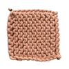 Crocheted Pot Holder, dusty pink