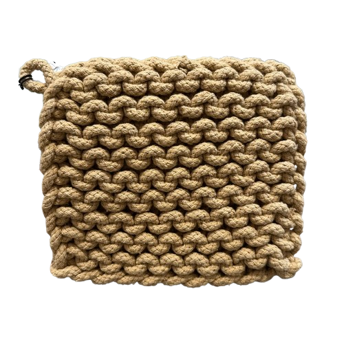 Crocheted Pot Holder, brown