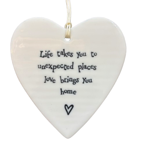 Hanging Heart Tag - Life Takes You