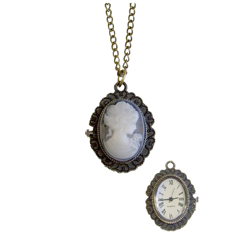 Cameo Watch Necklace