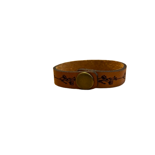 Leather Bracelet - Heather