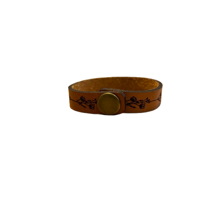 Leather Bracelet - Heather