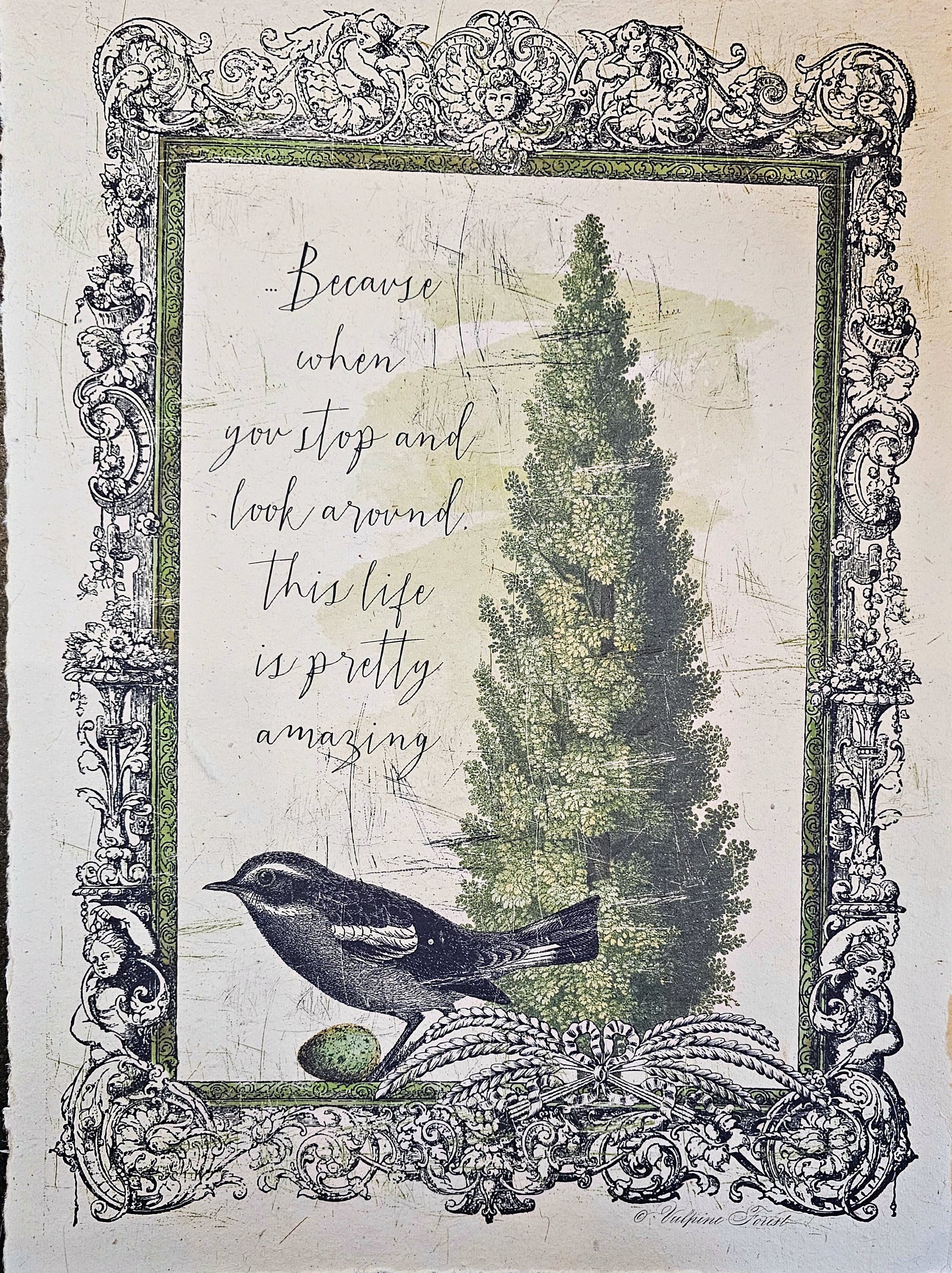 12x16 Artisan Paper Print, because when you stop