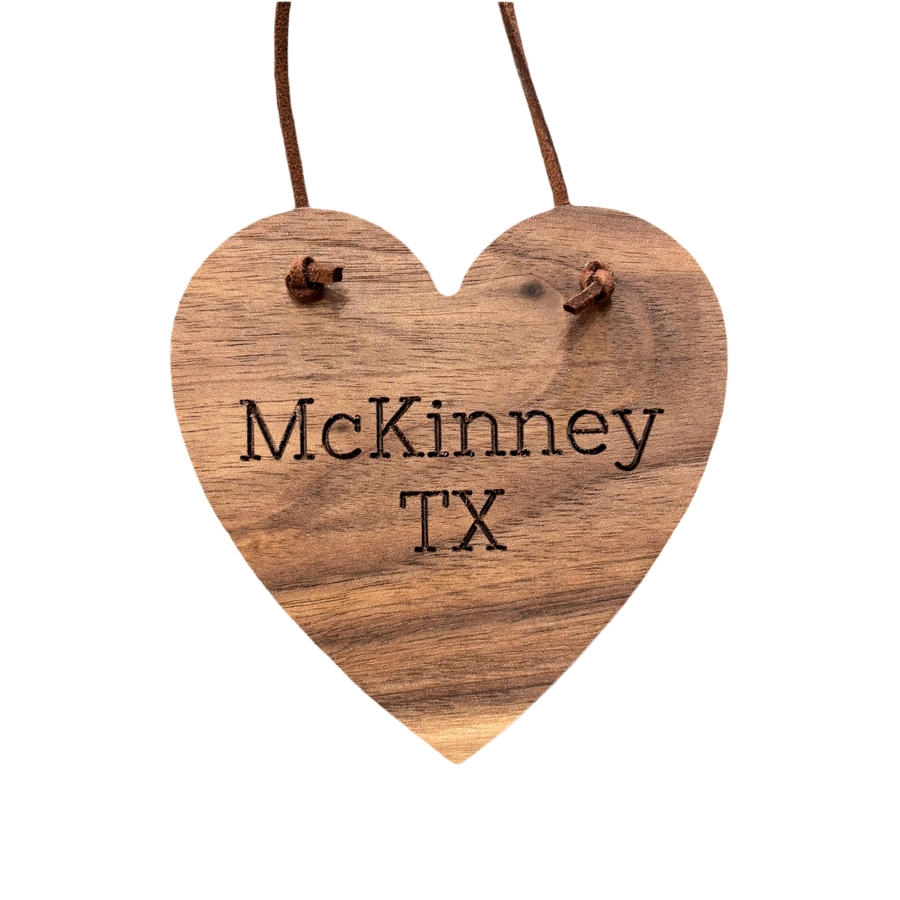 "McKinney" Heart Ornament