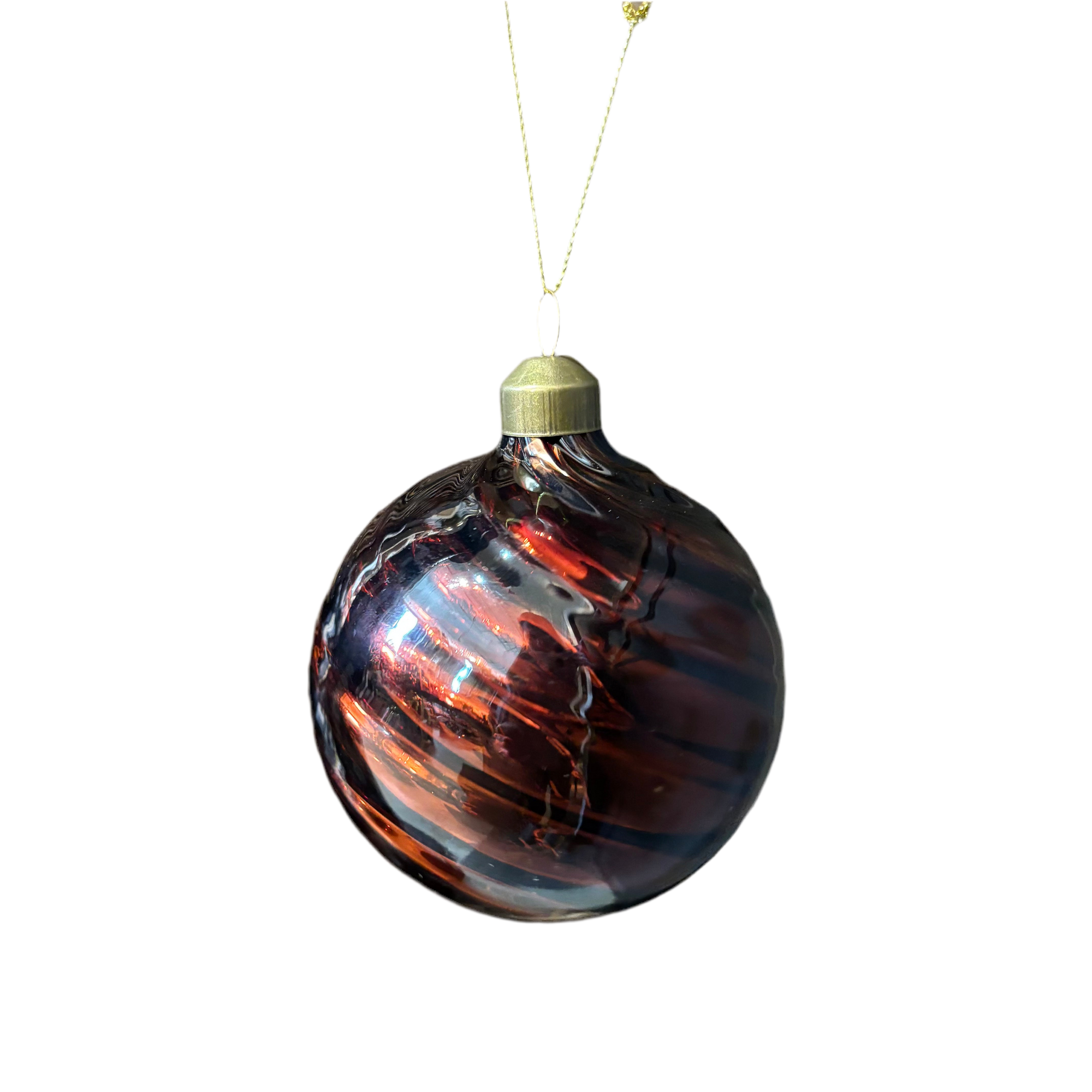 Glass Ornament, bronze/round