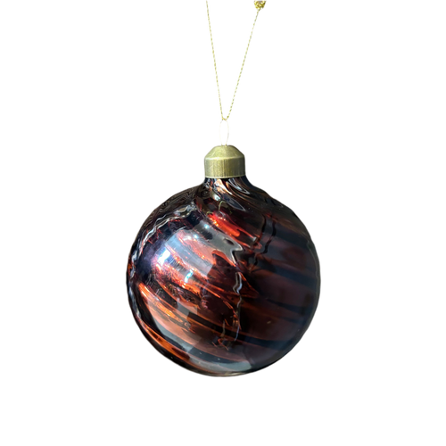Glass Ornament, bronze/round