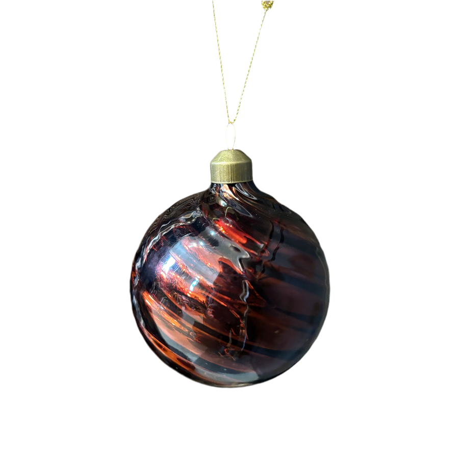 Glass Ornament, bronze/round