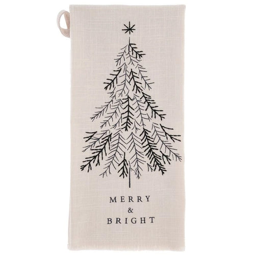 Embroidered Tea Towel, tree