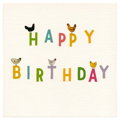 Greeting Card - Happy Birthday Chickens