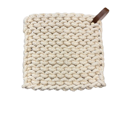 Crocheted Pot Holder, pd white