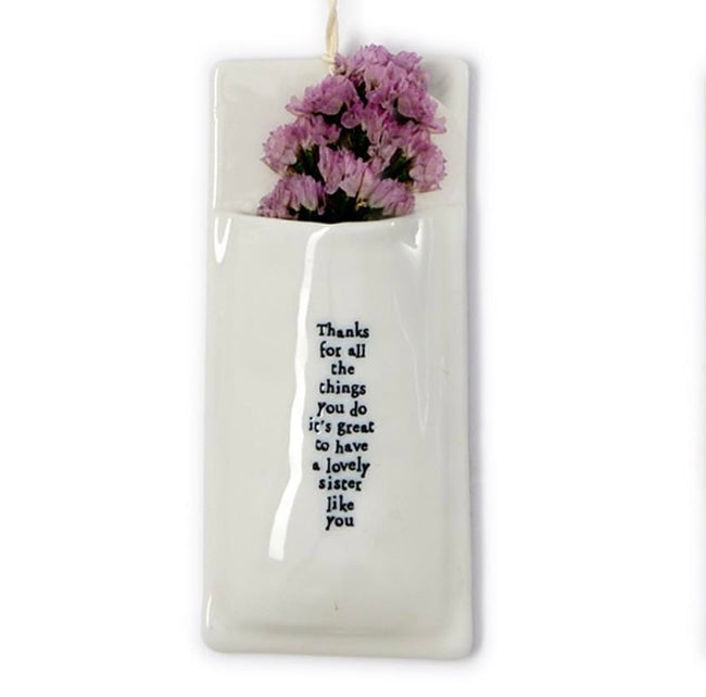 Wall Vase/Flowers - Sister