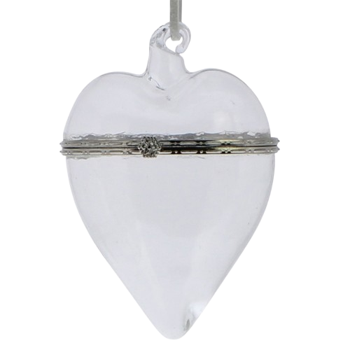 Hinged Glass Heart Ornament