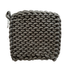 Crocheted Pot Holder, dark grey