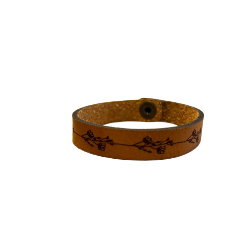 Leather Bracelet - Heather