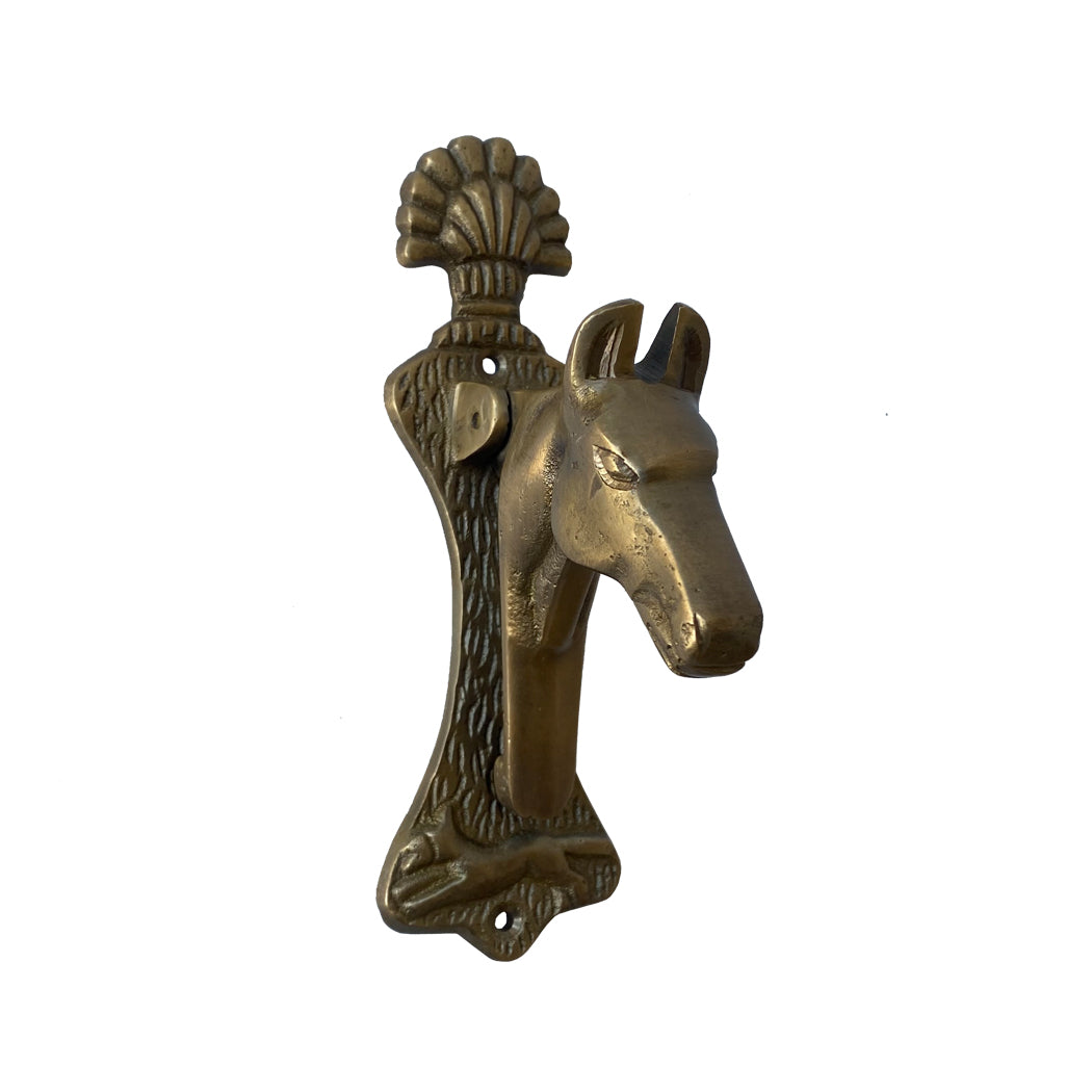 Antiqued Brass Horse Door Knocker birds & words {a home boutique}