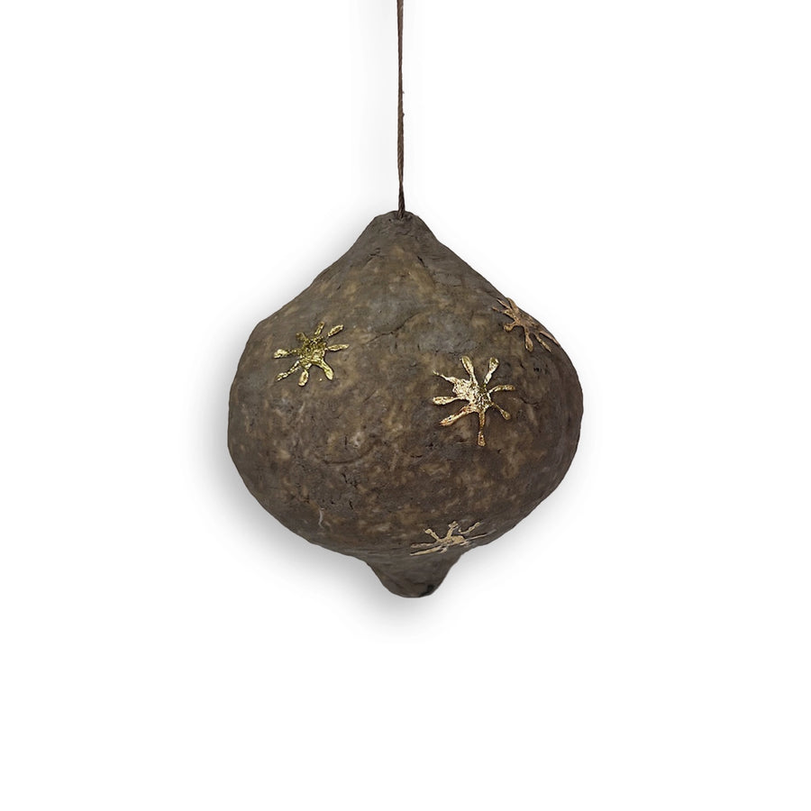 Grey Paper Bulb Ornament (small)