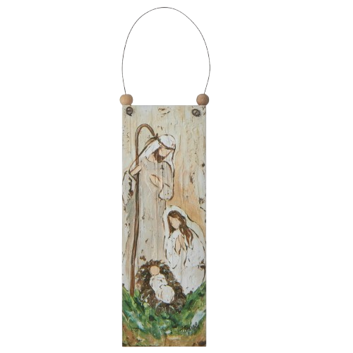 Holy Family Wooden Ornament