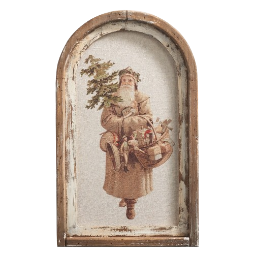 Framed Old World Santa