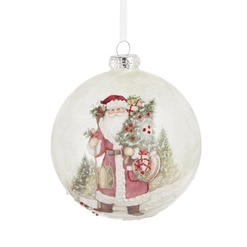 Santa with Gifts Ornament