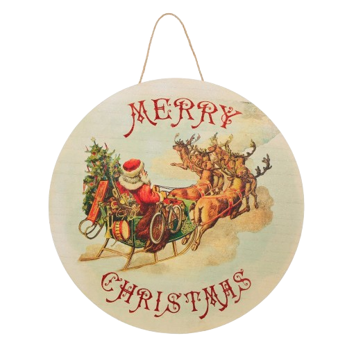 Hanging 'Santa with Sleigh'