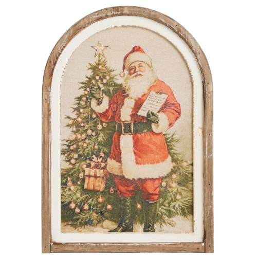 Arched Framed Santa/Tree