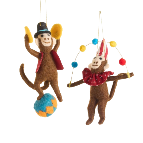 Circus Monkey Ornament