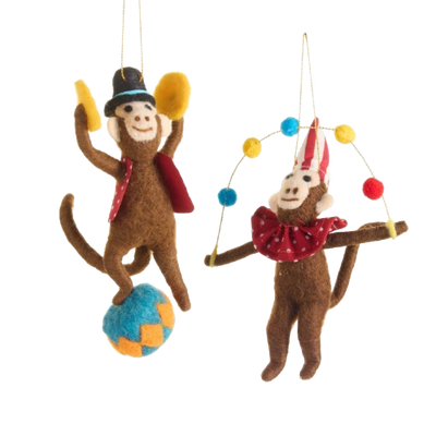 Circus Monkey Ornament