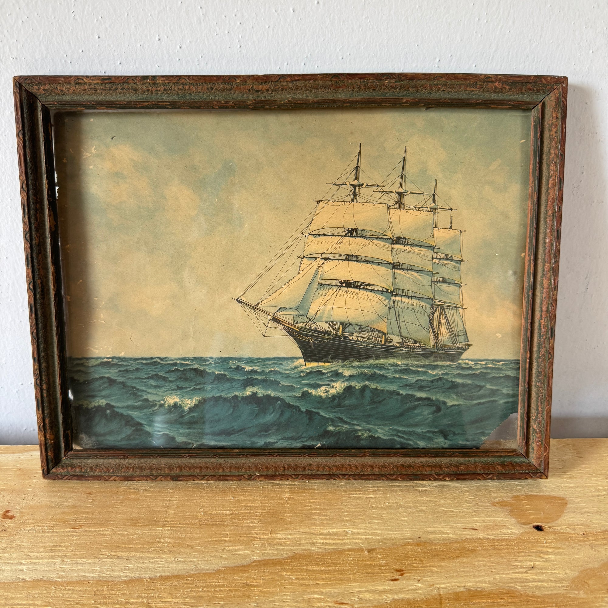 Vintage Framed Nautical Print
