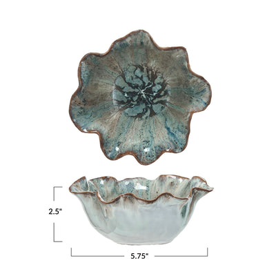 Stoneware Ruffled Bowl