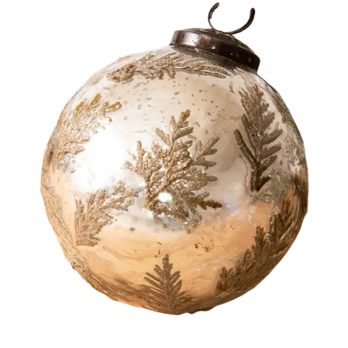 Silver Ornament with Pine