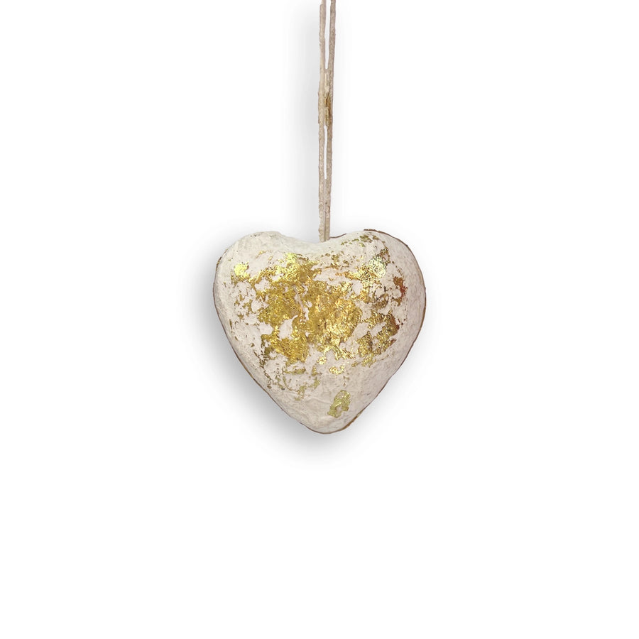 Paper Heart Ornament, White