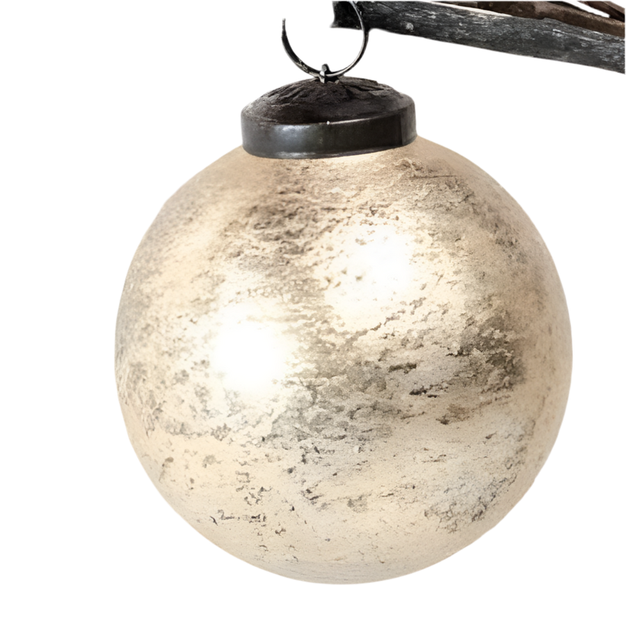 Glass Ornament, gold/round