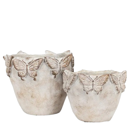 Butterfly Rimmed Planter