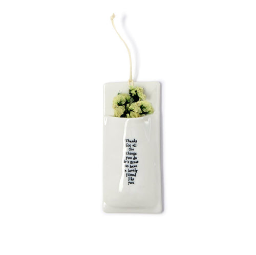Wall Vase/Flowers - Friend