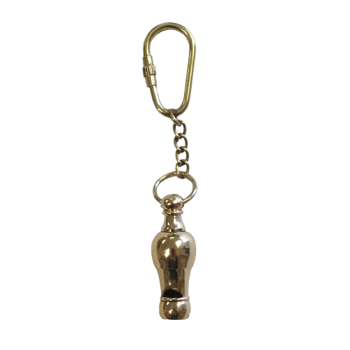 Brass Whistle Keychain