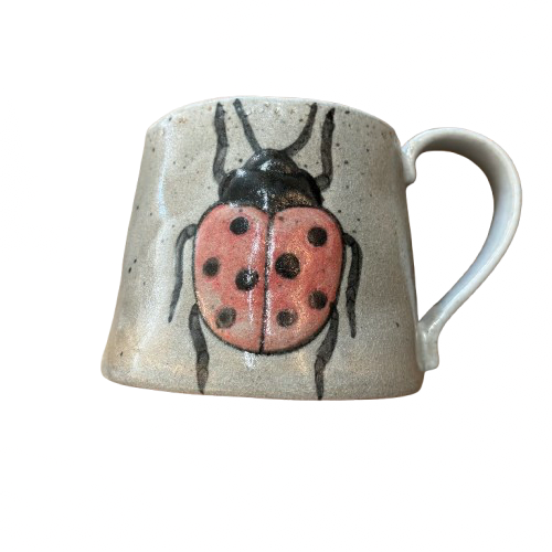 Stoneware Ladybug Mug