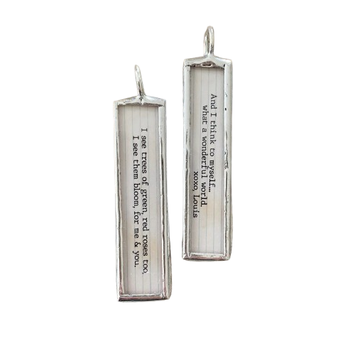 Literary Quote Necklace - Wonderful World