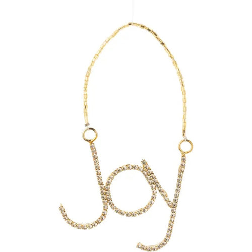 "Joy" Ornament, gold