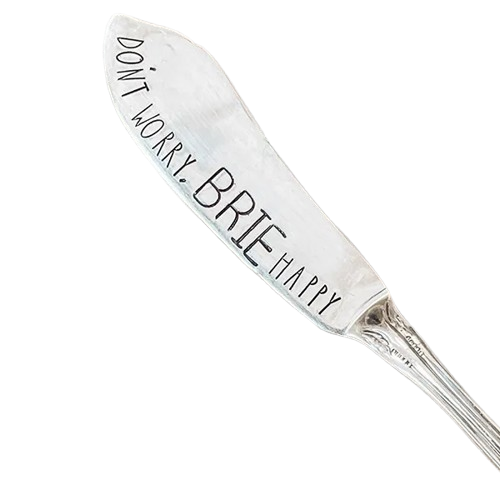 Vintage Stamped Butter Knife "Don't Worry"
