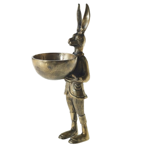 Bronze Hare Dish Stand