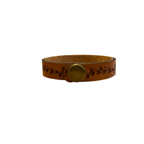 Leather Bracelet - Leaves